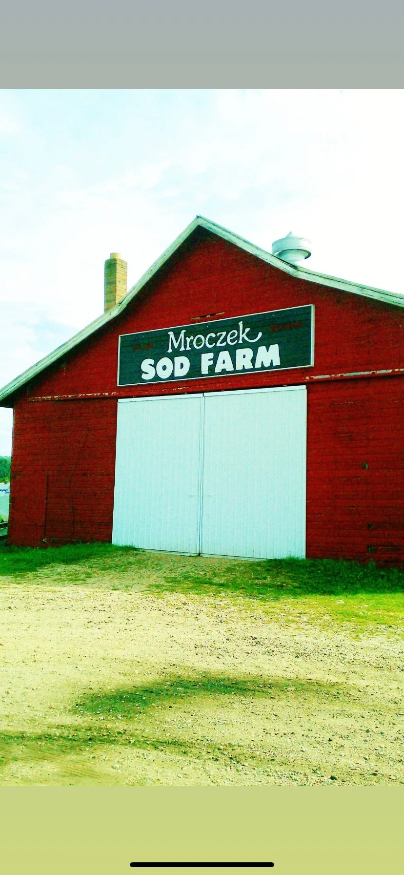 Aerial view of Mroczek Sod Farm